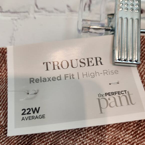 NWT CJ Banks The Perfect Pant Red Plaid Trouser Relaxed Fit Women Plus Pants 16W - Picture 5 of 10